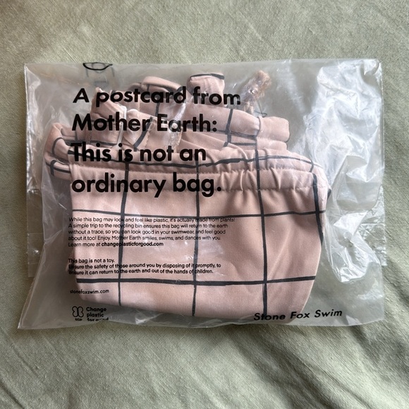 Stone Fox Swim Paloma Bikini Top in Sand Plaid - Picture 7 of 8